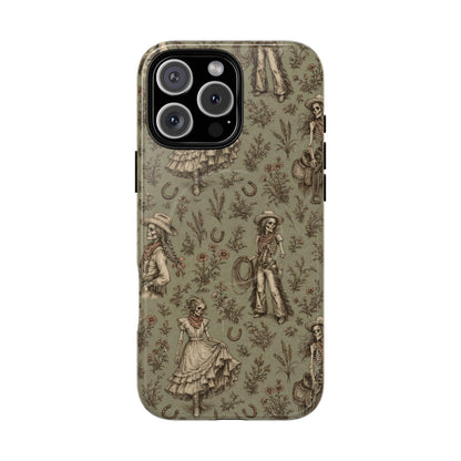 Skeleton Cowgirl Toile Magnetic Case