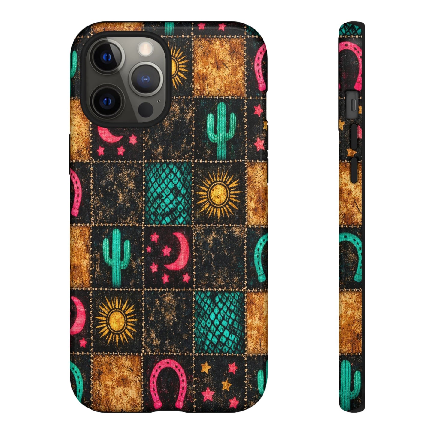 Neon Cactus Patchwork Tough Case
