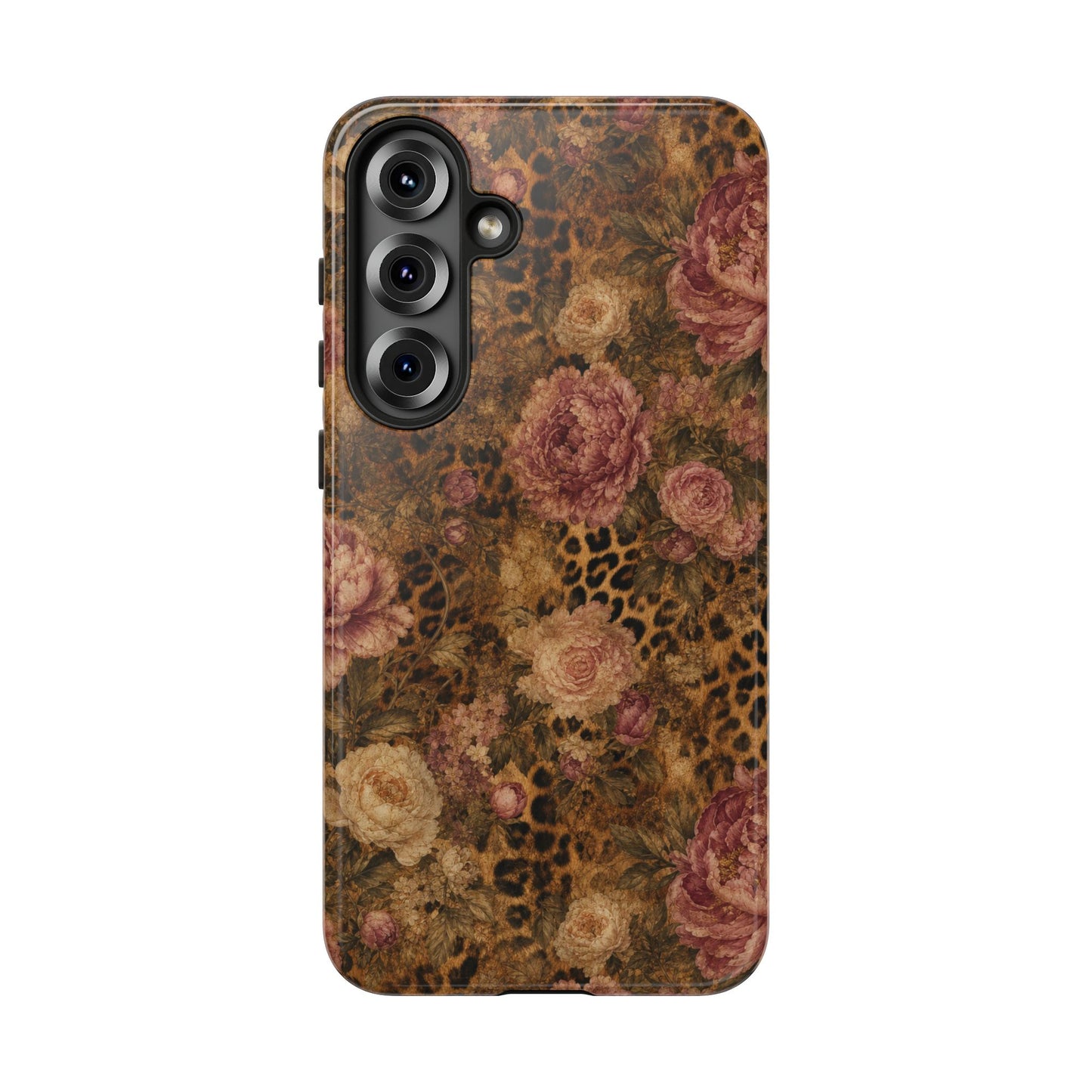 Leopard Floral Tough Case