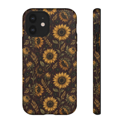 Burgundy Sunflowers Tough Case