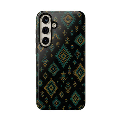 Turquoise Gold Aztec Tough Case