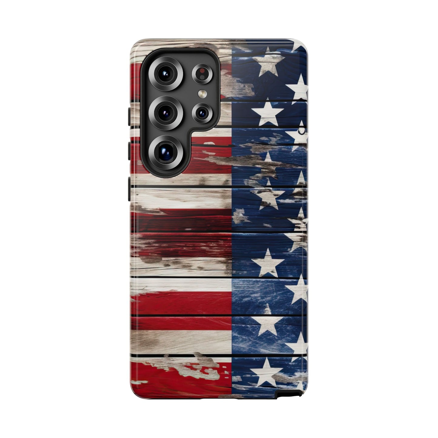 Wood Stars Stripes Patriotic Tough Phone Case