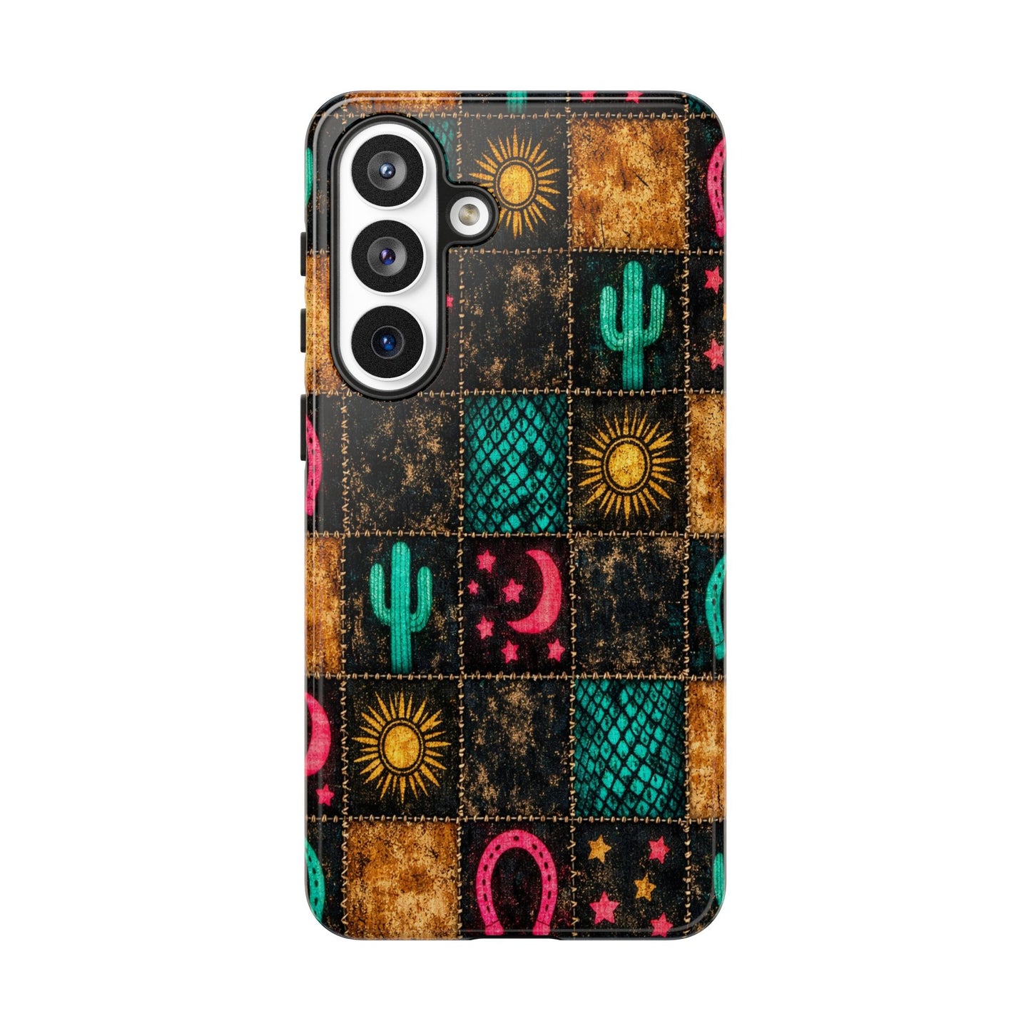 Neon Cactus Patchwork Tough Case