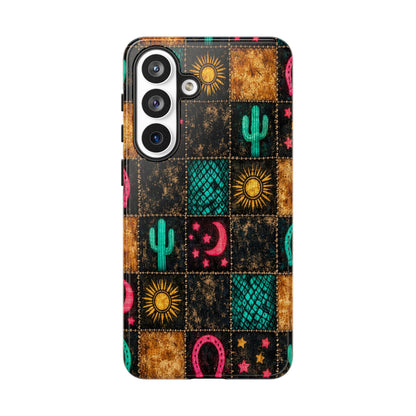 Neon Cactus Patchwork Tough Case