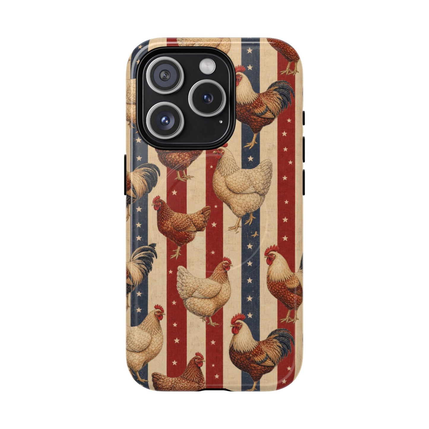 Chickens and Stripes Magnetic Case