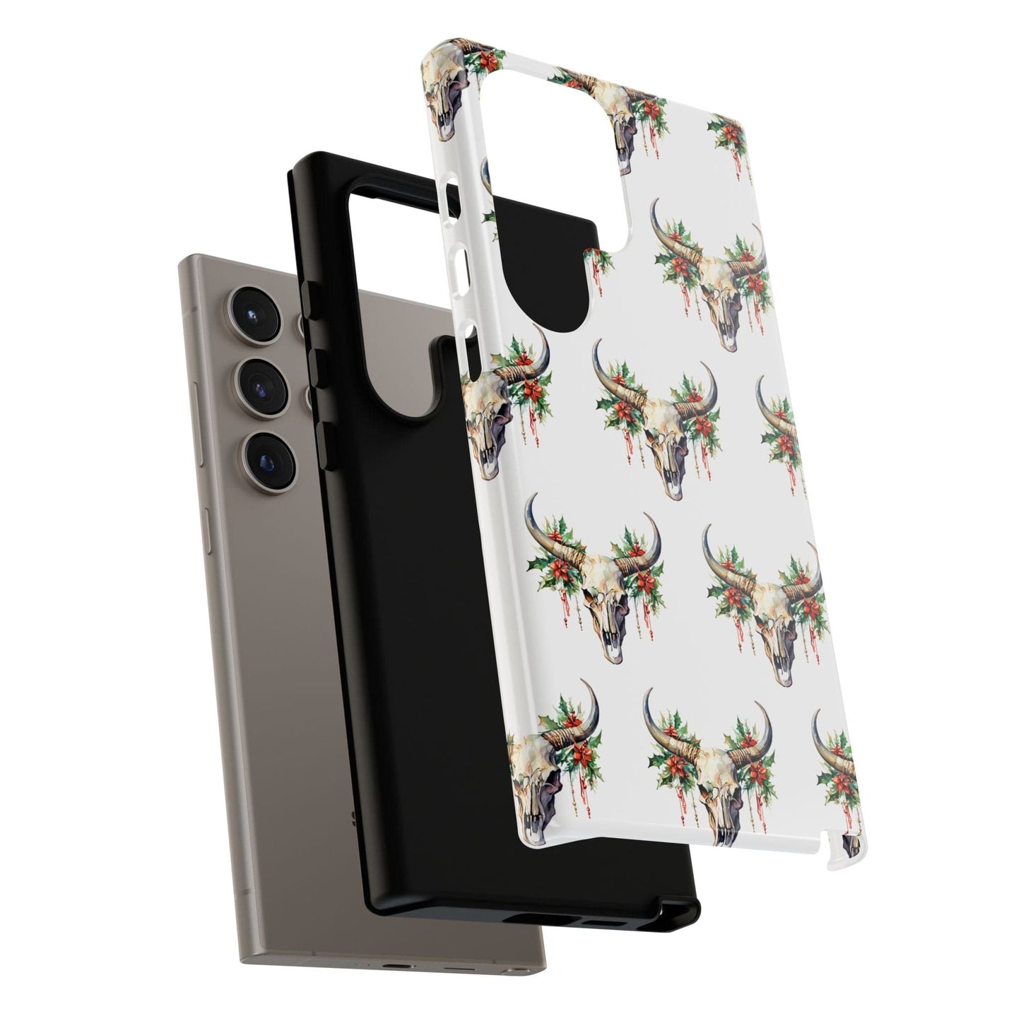 Christmas Bull Skull Phone Case