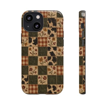 Autumn Plaid Patchwork Tough Case