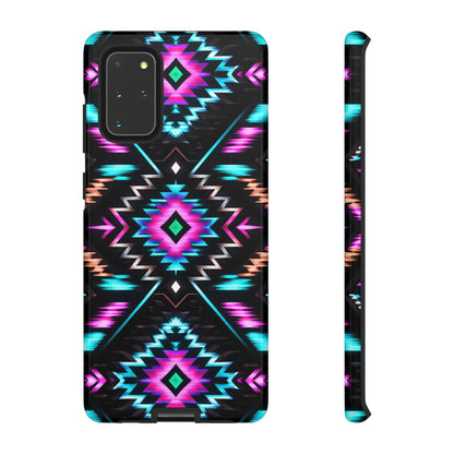 Black Neon Aztec Rug Tough Case