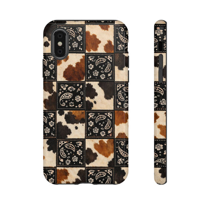 Cowhide Bandana Checkered Tough Case