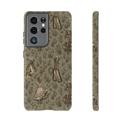 Skeleton Cowgirl Toile Tough Case
