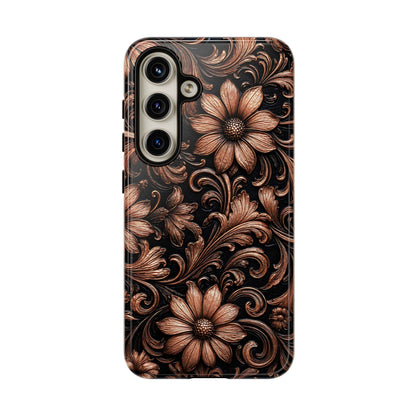 Rose Gold Floral Tough Case