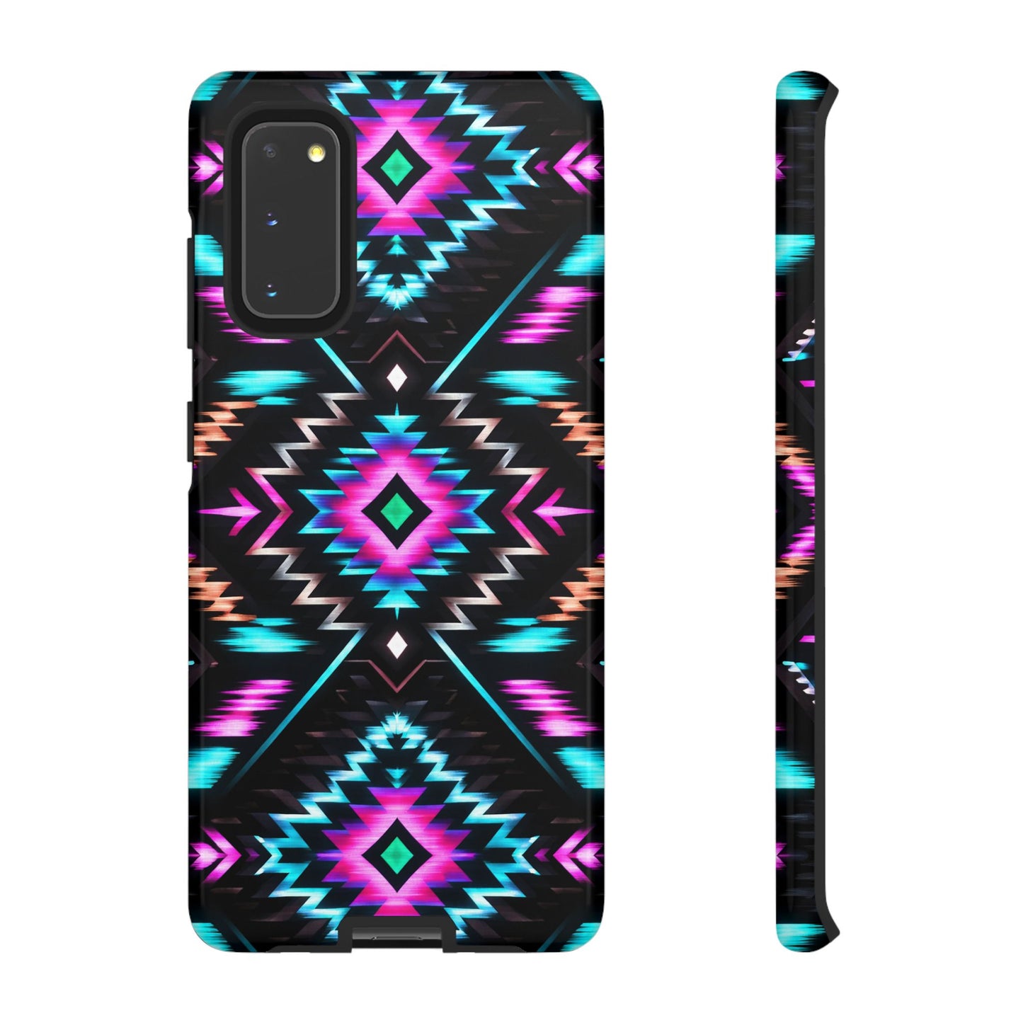 Black Neon Aztec Rug Tough Case