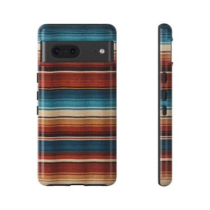 Turquoise + Orange Serape Tough Case