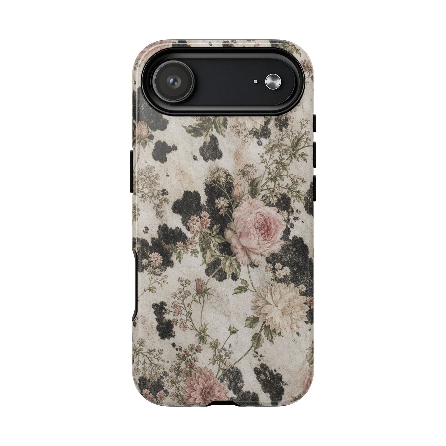 Floral Cowhide Magnetic Case