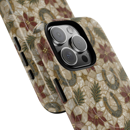 Pearl Horseshoe Poinsettia Magnetic Case