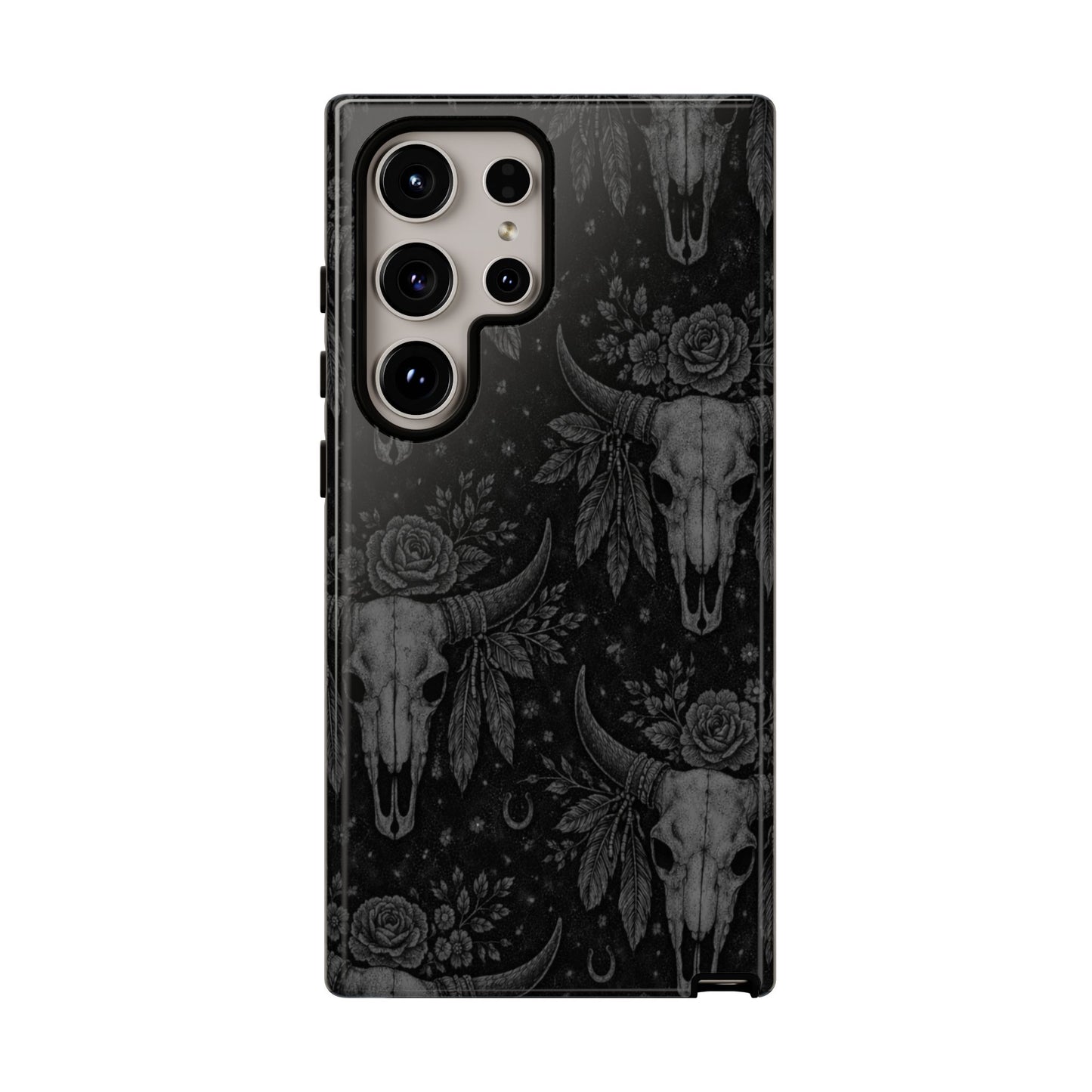 Western Noir Bull Skulls Tough Case