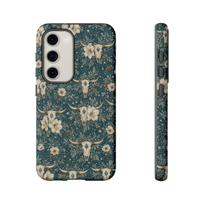Turquoise Winter Skull Tough Case