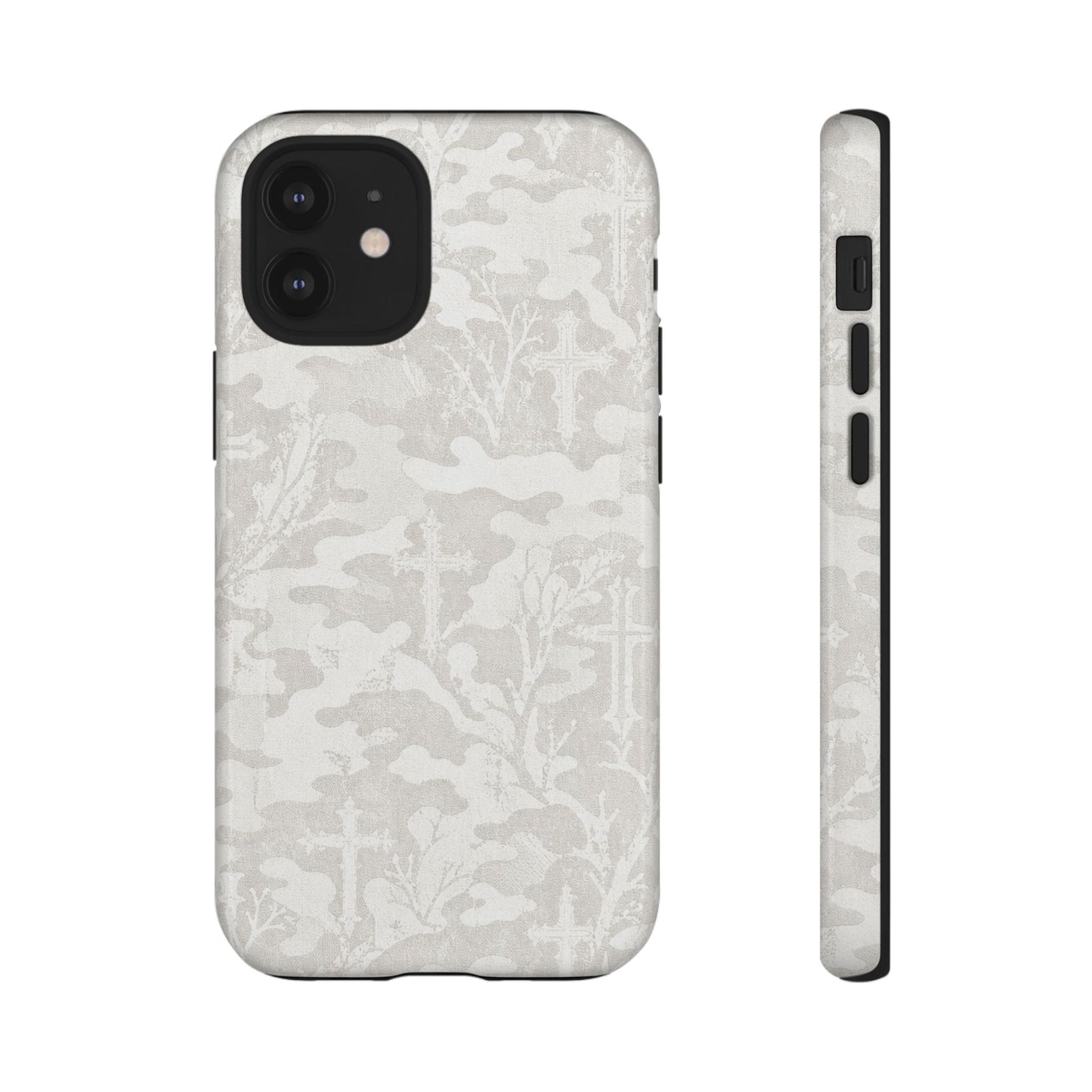 White Camo Cross Tough Case