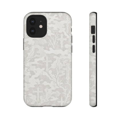 White Camo Cross Tough Case