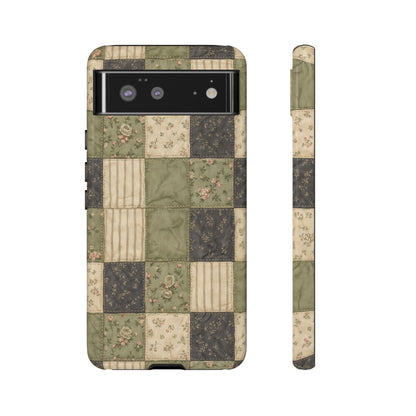 Sage Floral Patchwork Tough Case
