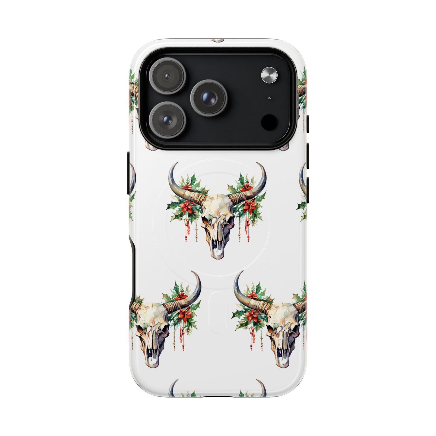 Christmas Bull Skull Magnetic Case