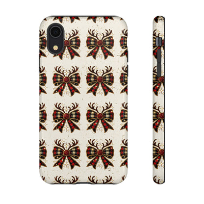 Christmas Antlers + Bows Tough Case