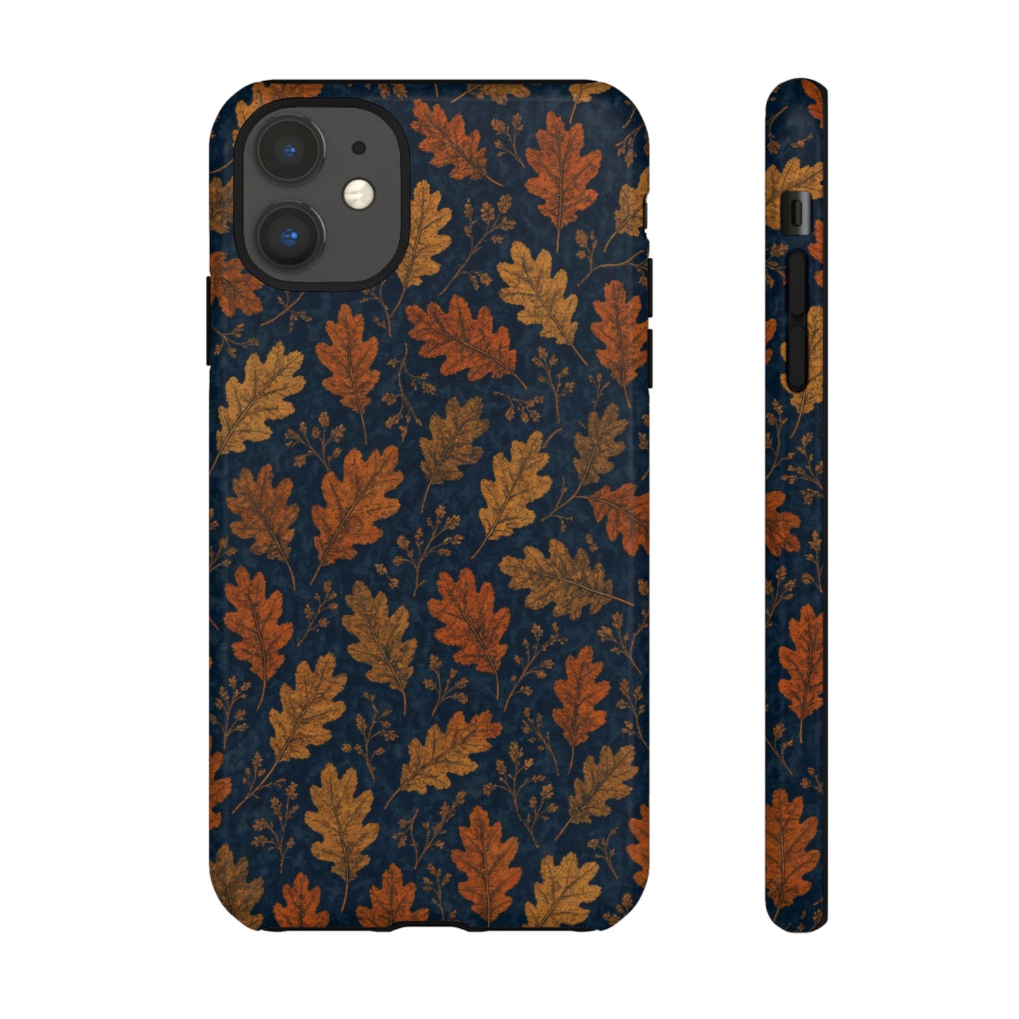 Navy Autumn Leaves Tough Case