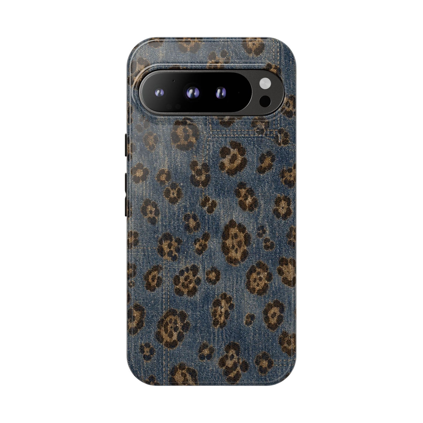 Denim Leopard Tough Case