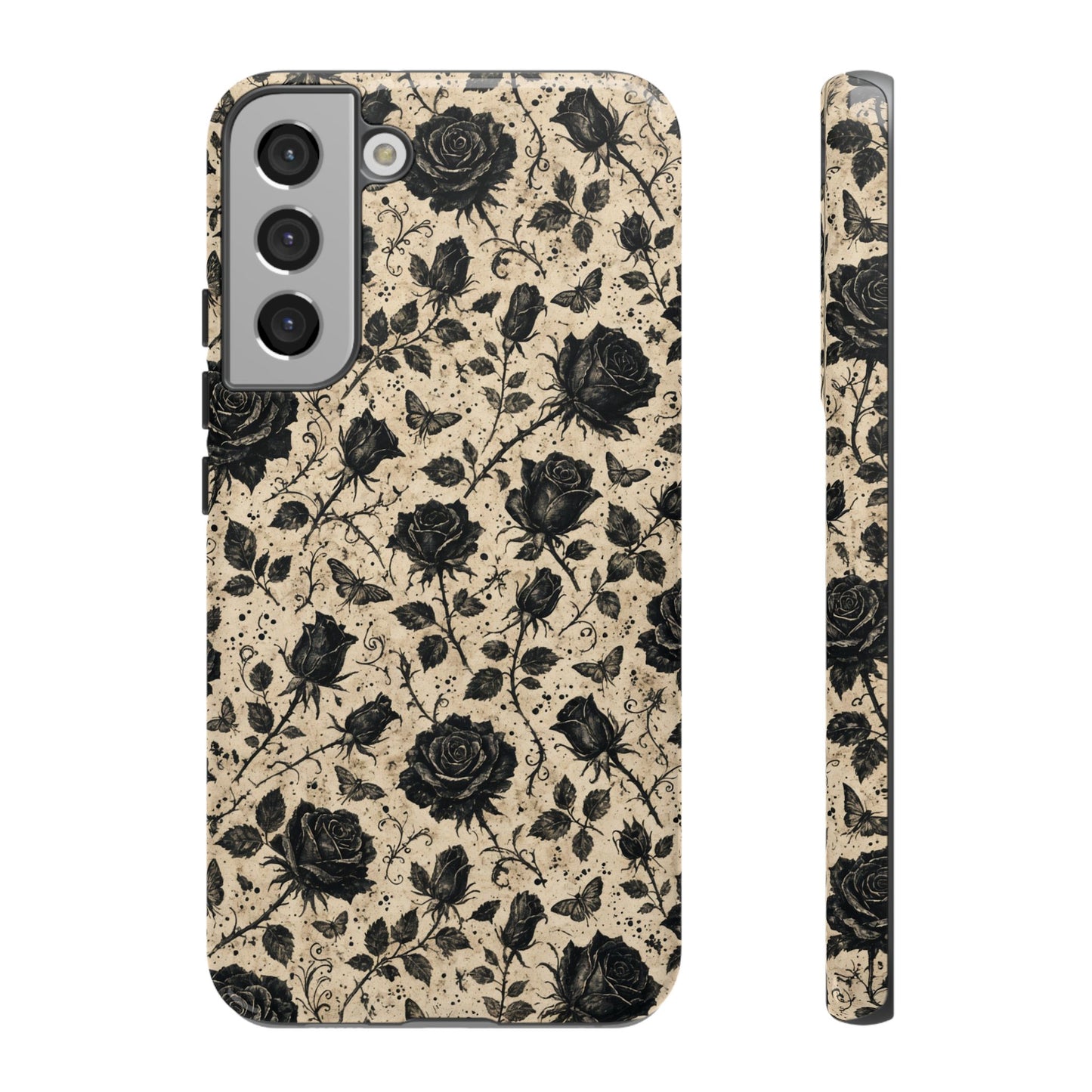 Black Rose Bone Tough Case
