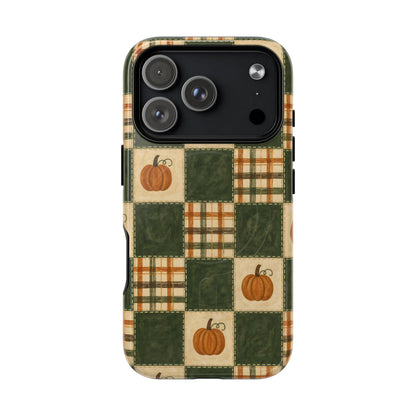 Pumpkin Check Quilt Magnetic Case