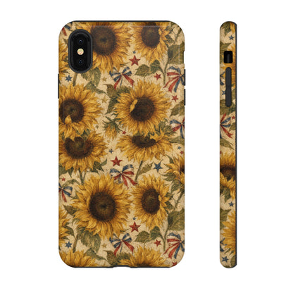 Patriotic Sunflowers Tough Case