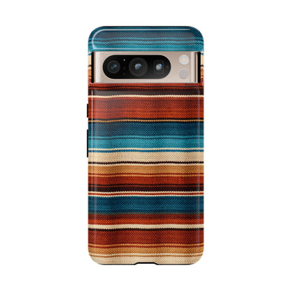 Turquoise + Orange Serape Tough Case
