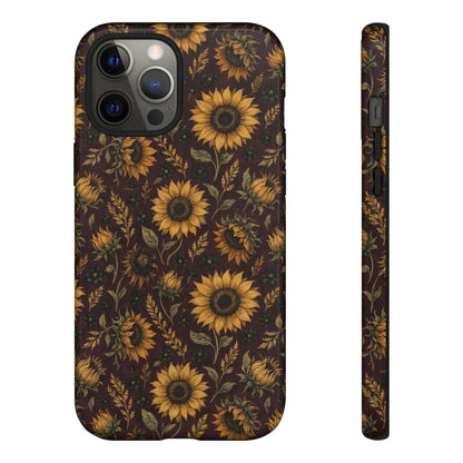 Burgundy Sunflowers Tough Case