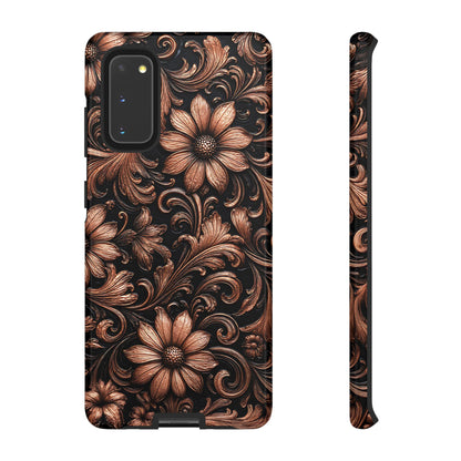 Rose Gold Floral Tough Case