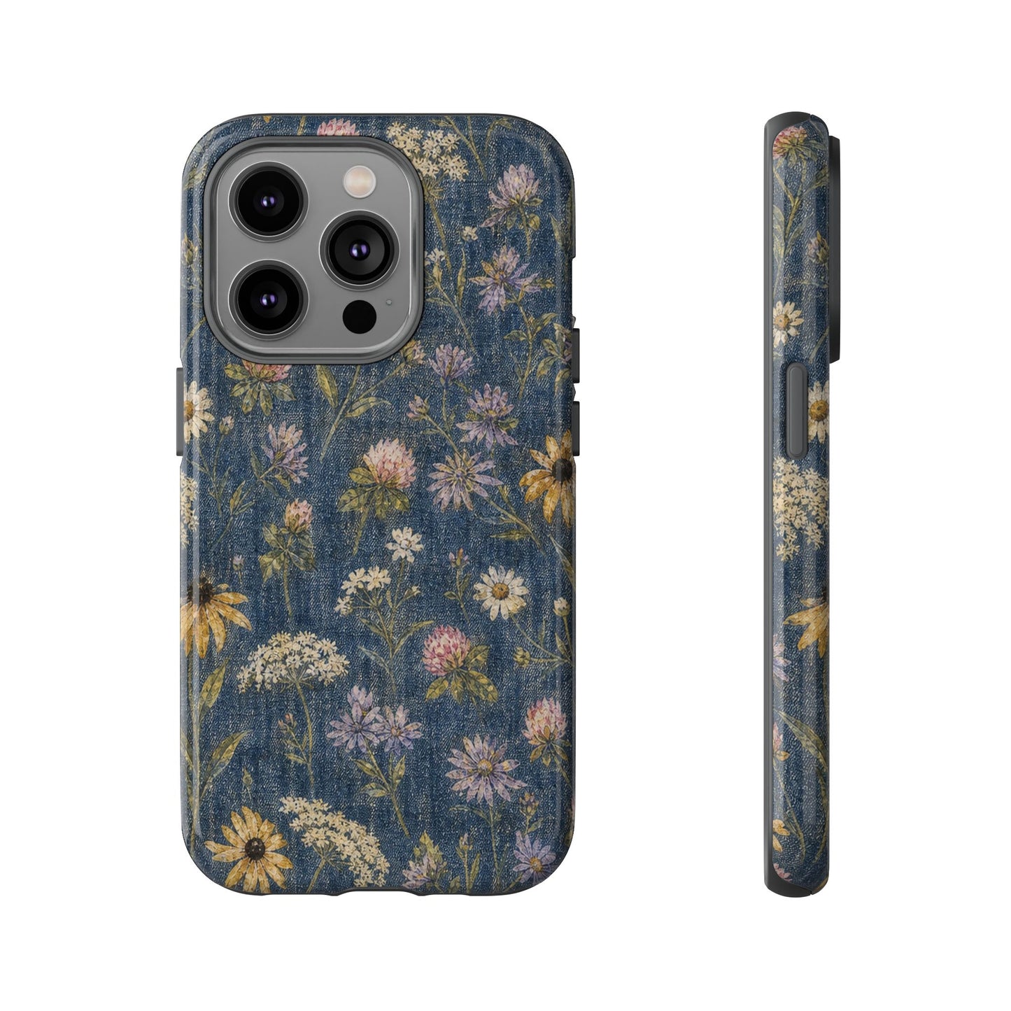 Denim Florals Tough Case