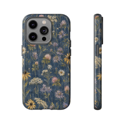 Denim Florals Tough Case