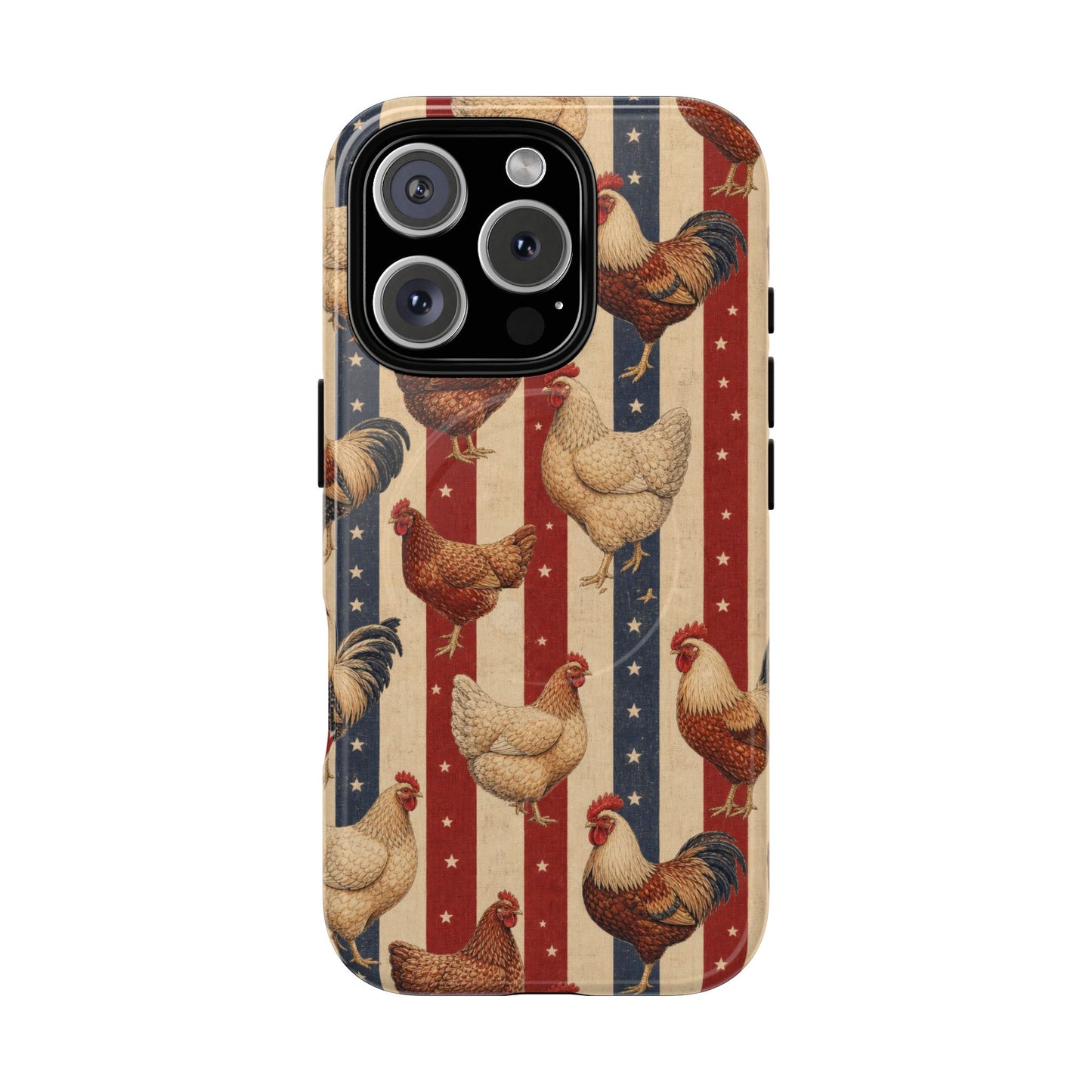 Chickens and Stripes Magnetic Case