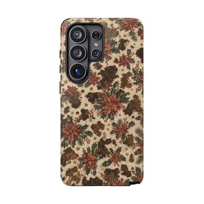Cowhide Poinsettia Tough Case