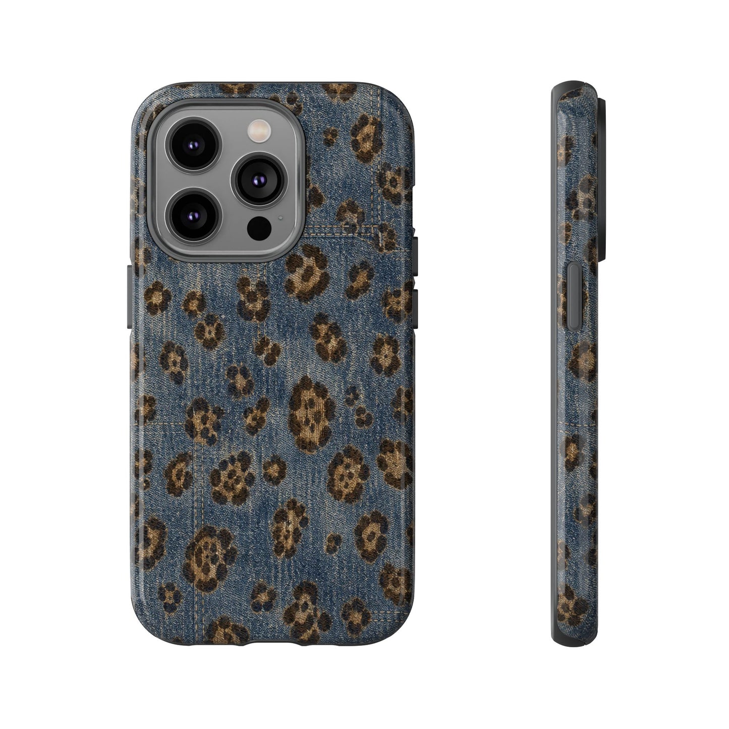 Denim Leopard Tough Case