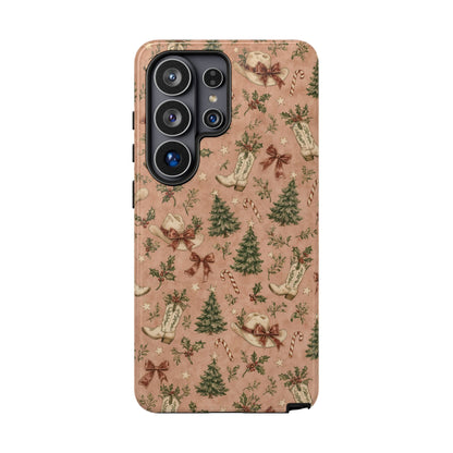 Pink Cowgirl Christmas Tough Case