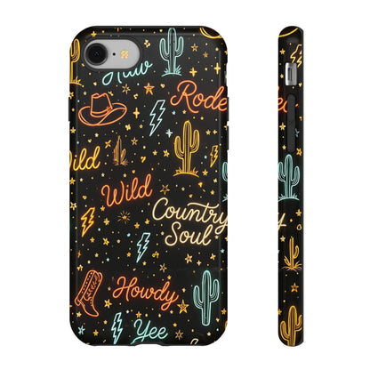 Neon Western Script Tough Case