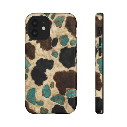 Turquoise Cowhide Tough Case