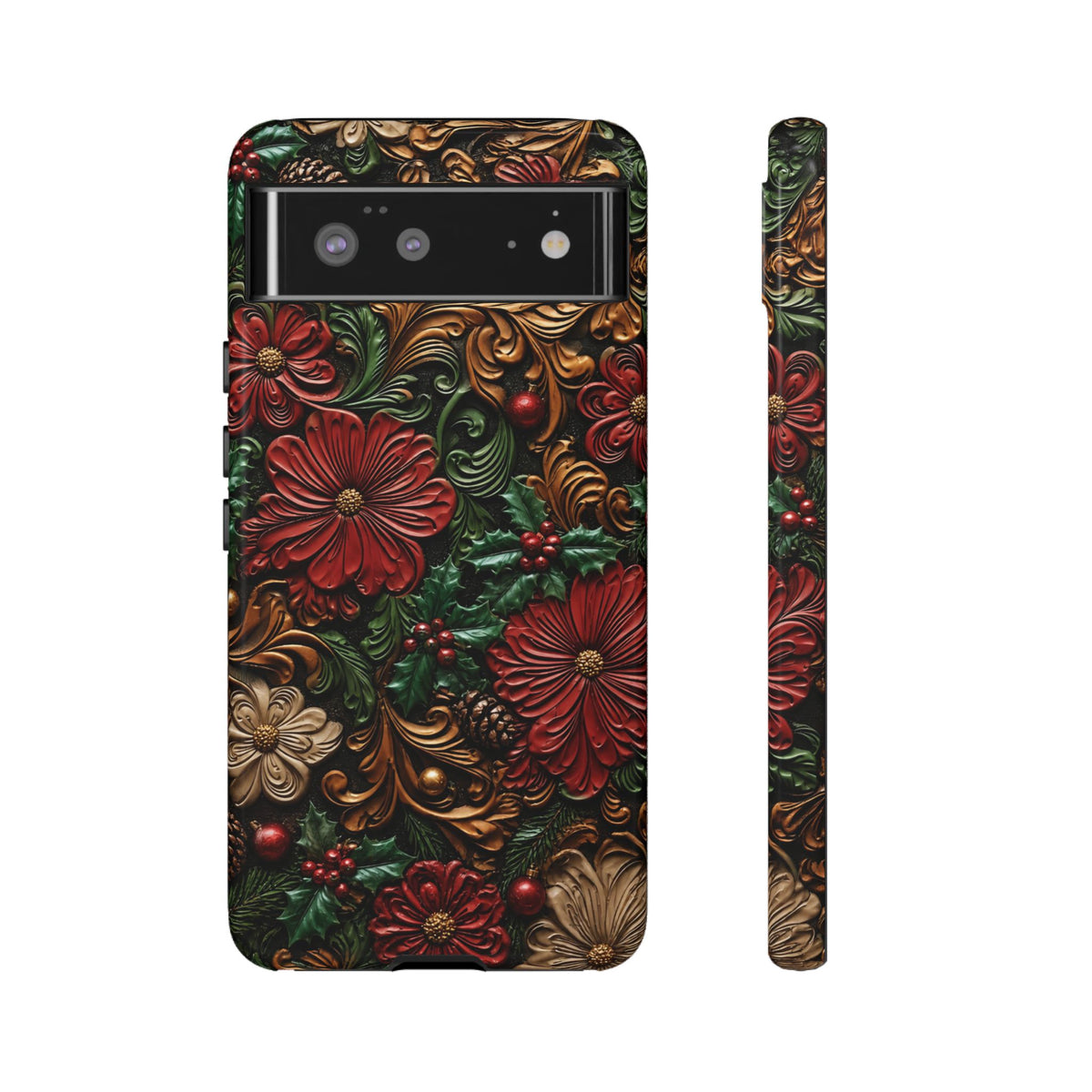 Tooled Christmas Blooms Tough Case