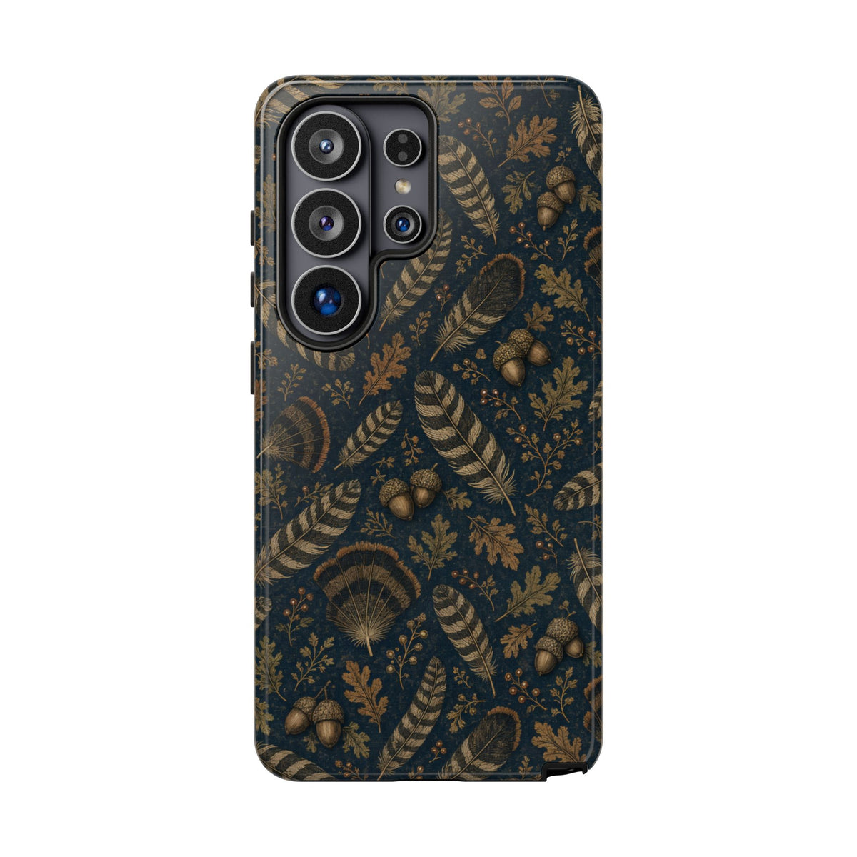 Navy Feathers Tough Case
