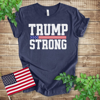 Trump Strong (flag strip) T-shirt