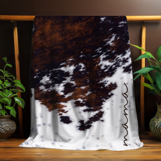 Cowhide Print Mama Blanket