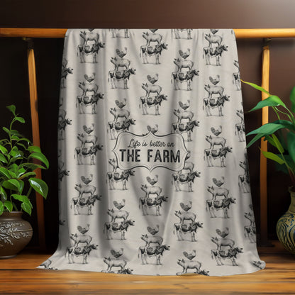 Life is Better on the Farm Blanket