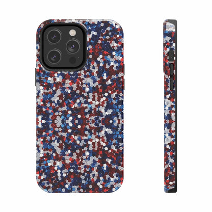 Red White Blue Glitter Phone Case