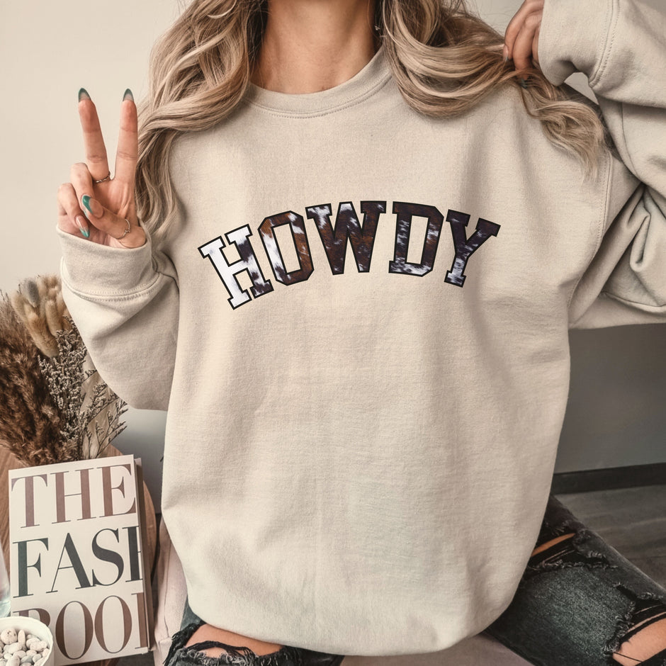 Rust Long Leave Howdy Sweatshirt main image 1