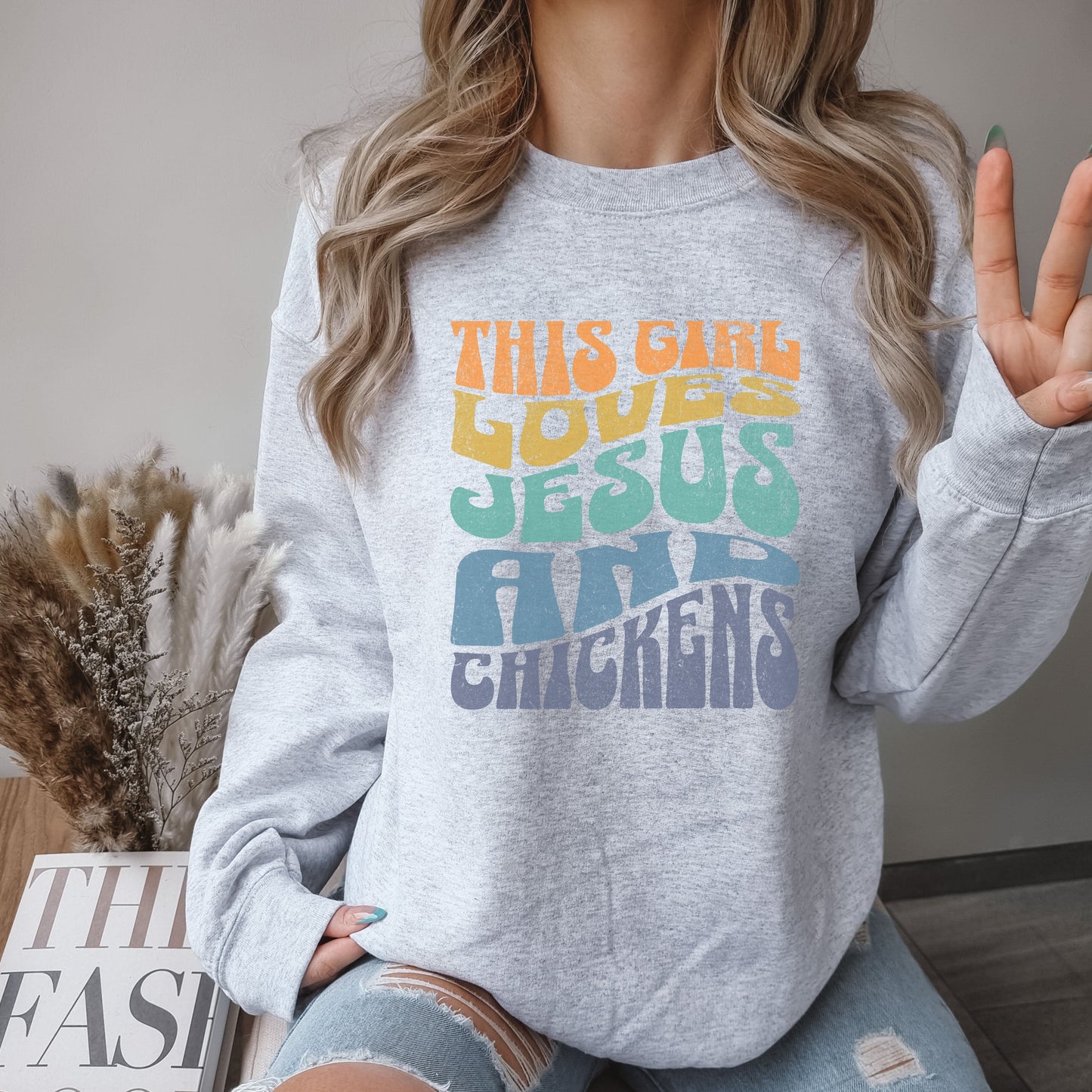 Jesus and Chickens Sweatshirt